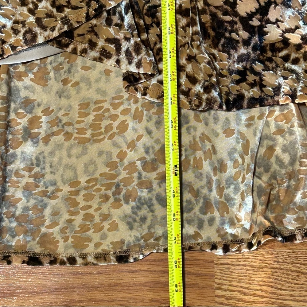 Nurture Westbound Plus Size 3X Faux Wrap Belt Dress Animal Print Velvet Burnout - Picture 16 of 16